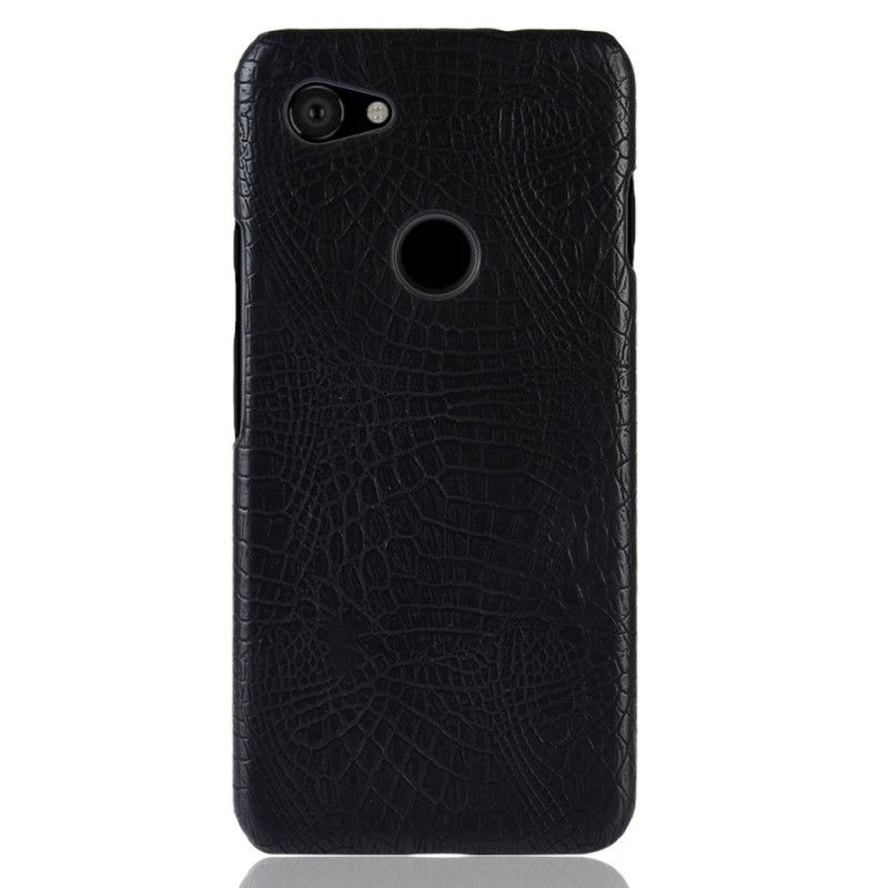 Hoesje voor Google Pixel 3A Rood Zwart Krokodillenhuidstijl