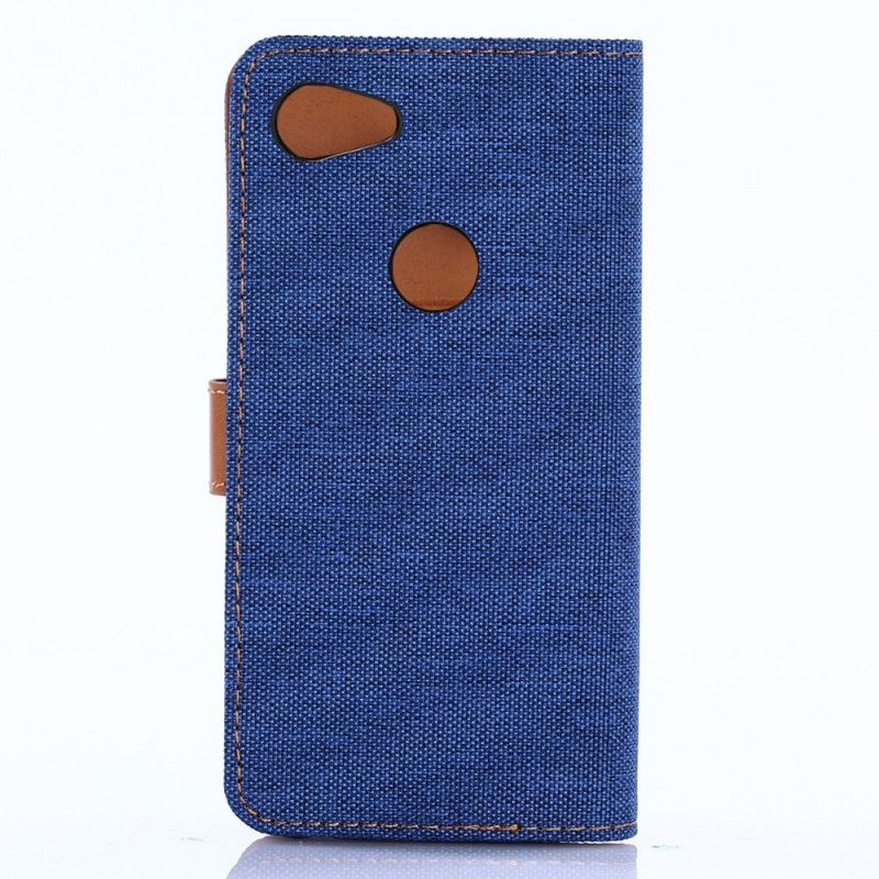 Leren Hoesje Google Pixel 3A Lichtblauw Donkerblauw Spijkerbroek