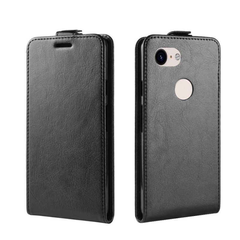 Leren Hoesje Google Pixel 3A Wit Zwart Opvouwbaar
