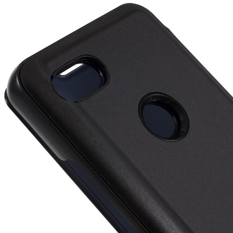 Zichtafdekking Google Pixel 3A Donkerblauw Zwart Spiegel En Leereffect