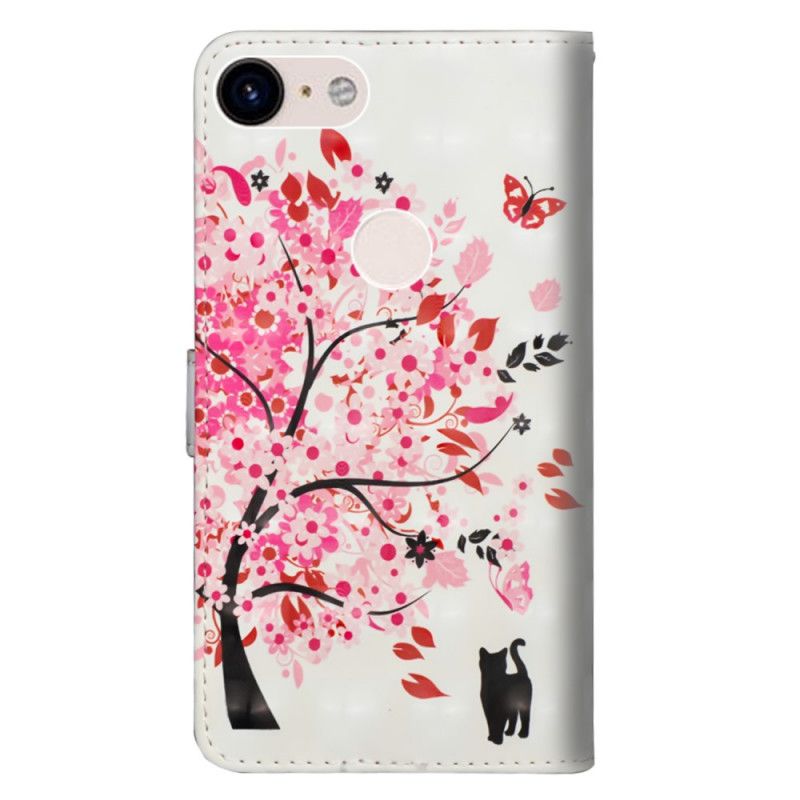 Leren Hoesje Google Pixel 3 Roze Boom