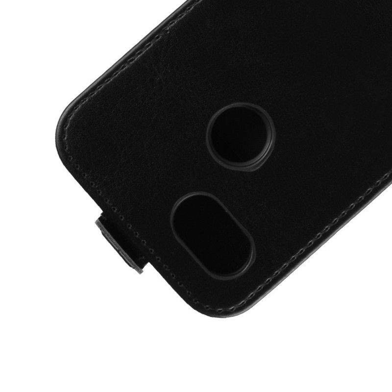 Leren Hoesje voor Google Pixel 3 Wit Zwart Retro Vouwen
