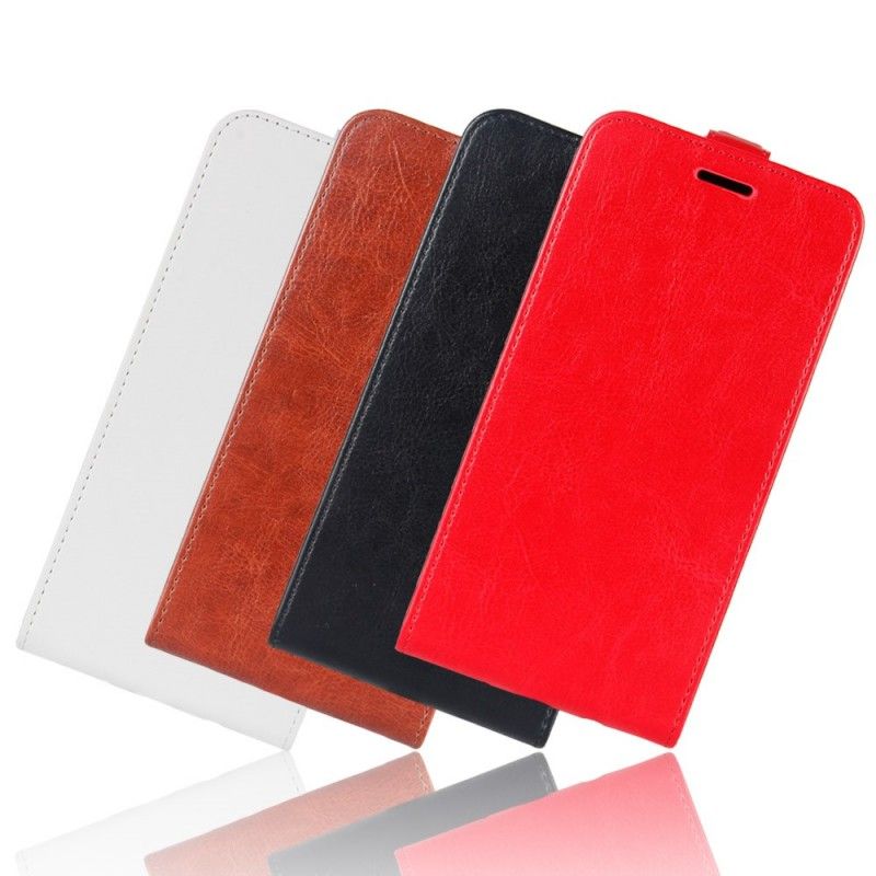 Leren Hoesje voor Google Pixel 3 Wit Zwart Retro Vouwen