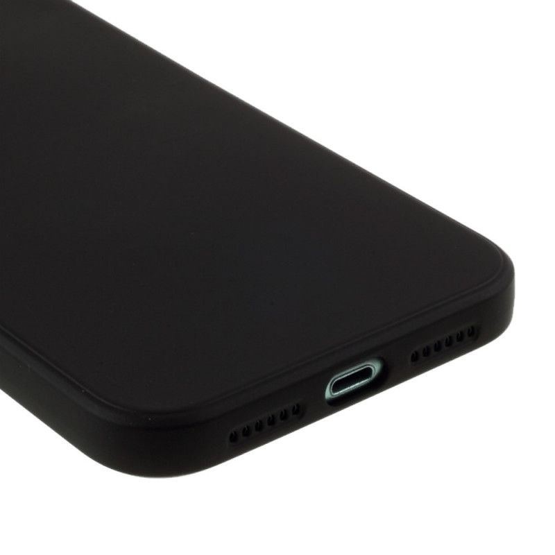 Case Hoesje iPhone 11 Rood Zwart Telefoonhoesje Pure Kleur Mat Siliconen