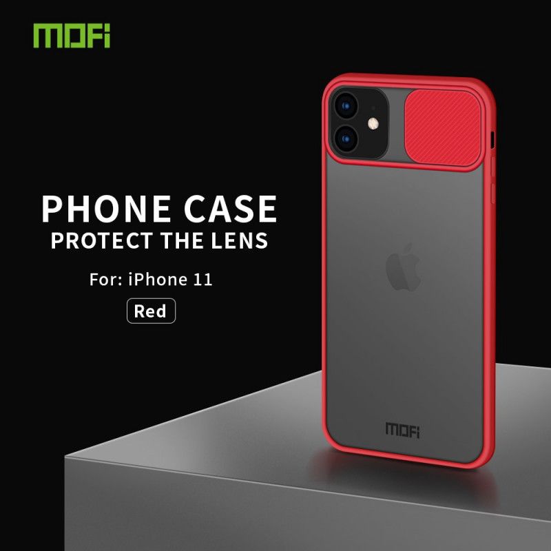 Cover Hoesje iPhone 11 Rood Zwart Telefoonhoesje Afdekking Van De Mofi-Fotomodule