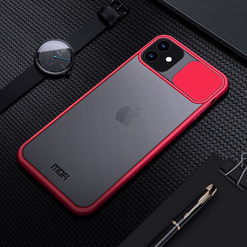 Cover Hoesje iPhone 11 Rood Zwart Telefoonhoesje Afdekking Van De Mofi-Fotomodule