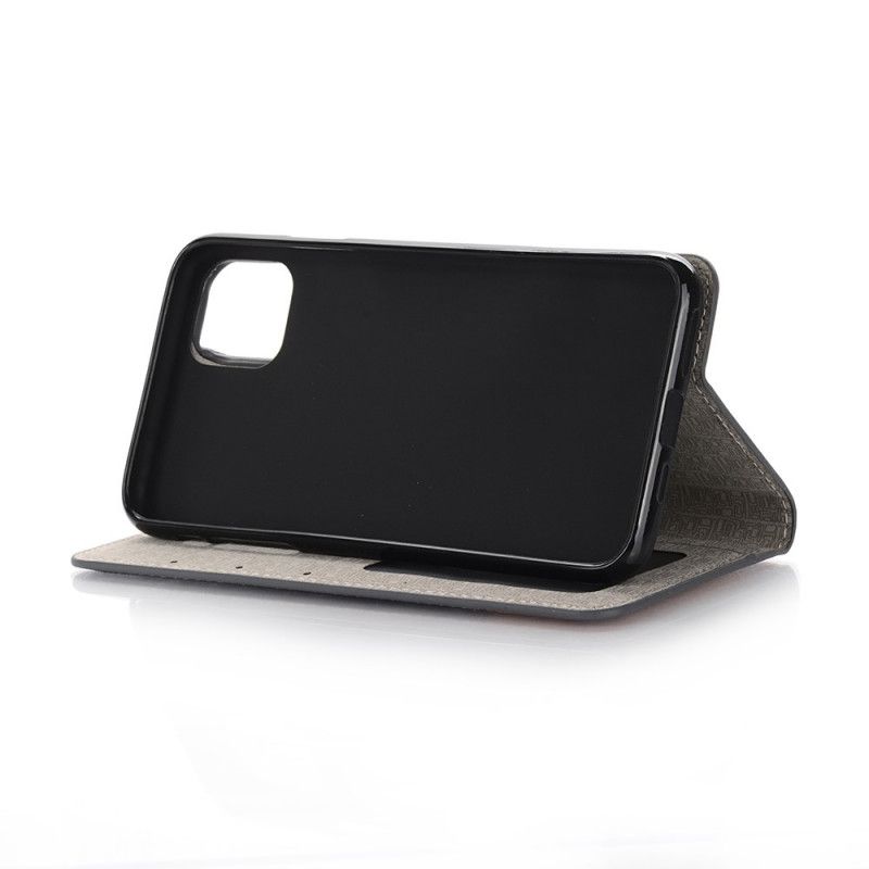 Folio-hoesje iPhone 11 Koffie Zwart Telefoonhoesje Tweekleurig Kunstleer