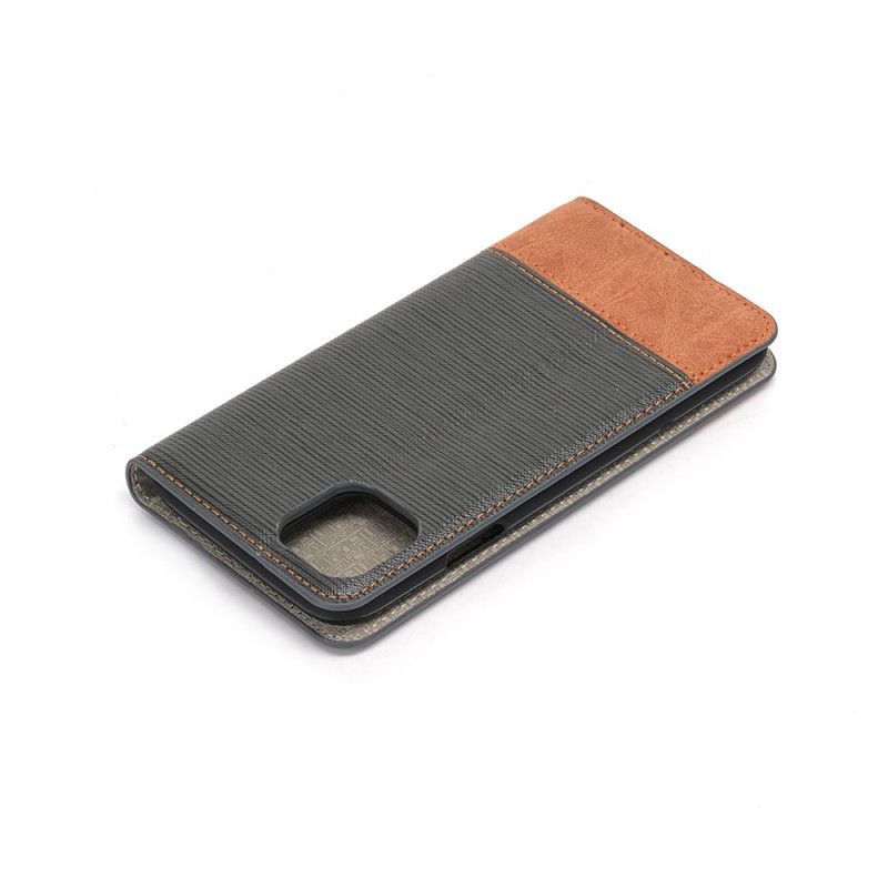 Folio-hoesje iPhone 11 Koffie Zwart Telefoonhoesje Tweekleurig Kunstleer