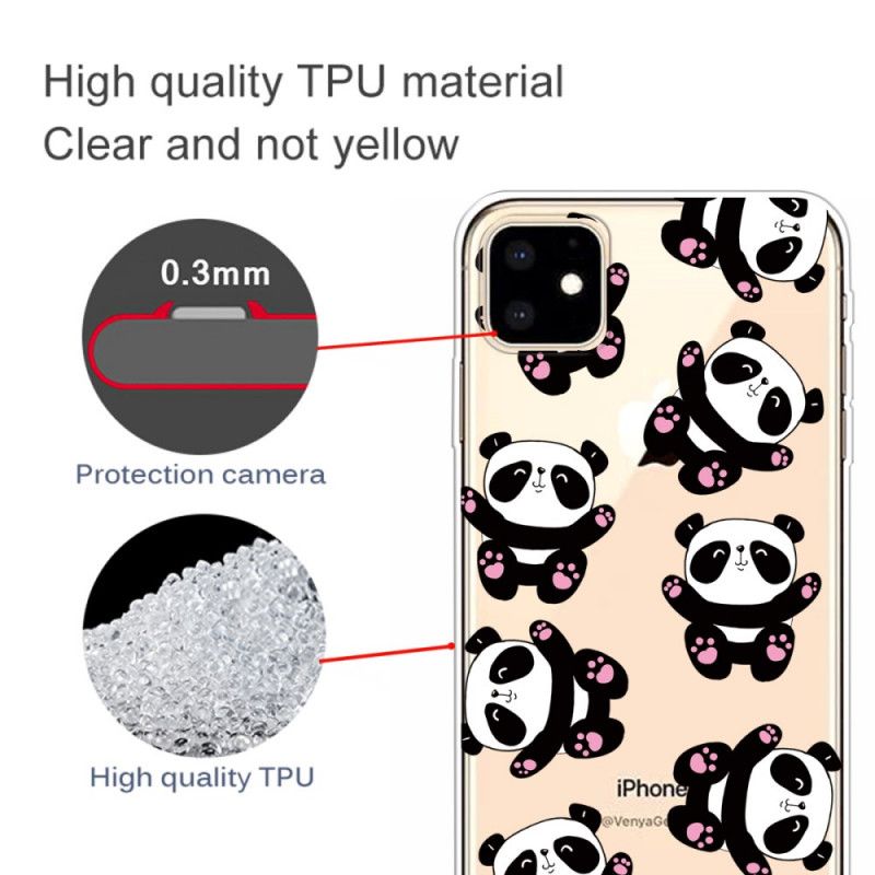 Hoesje iPhone 11 Leuke Panda'S