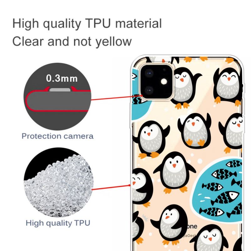 Hoesje iPhone 11 Pinguïns En Vissen