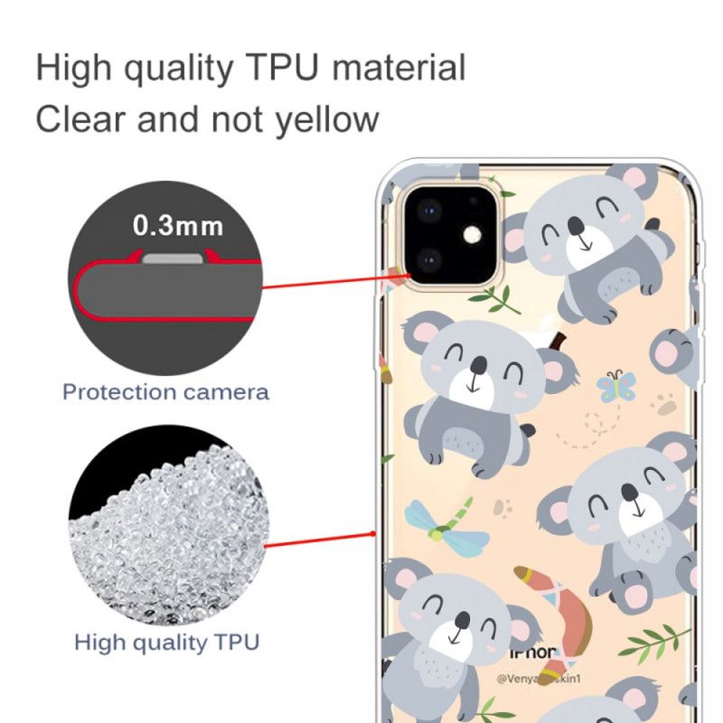 Hoesje iPhone 11 Schattige Grijze Koala'S