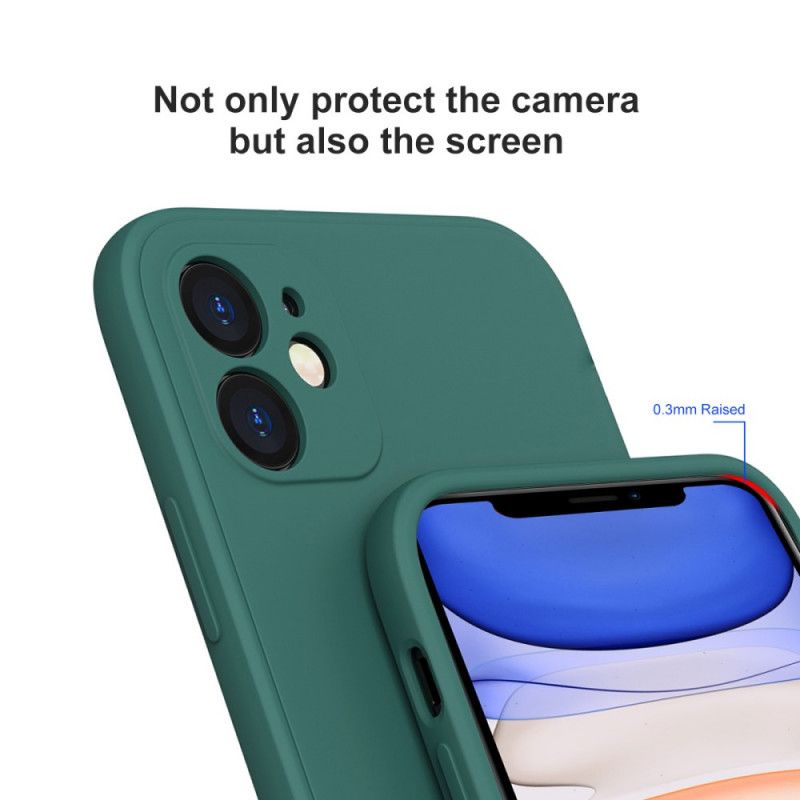 Hoesje iPhone 11 Wit Zwart Enkay Vloeibare Siliconen