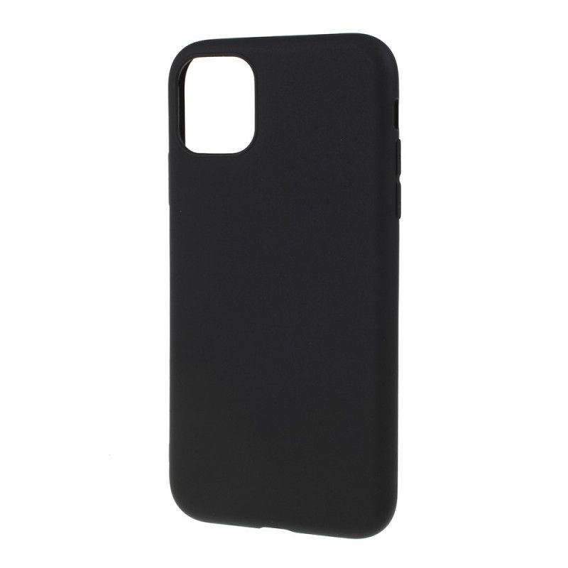 Hoesje iPhone 11 Wit Zwart Matte Siliconen