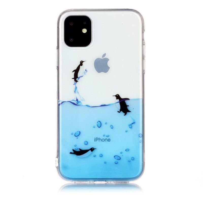 Hoesje voor iPhone 11 Transparant Pinguïnspel