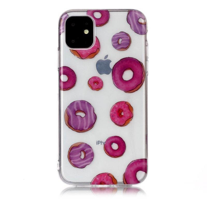 Hoesje voor iPhone 11 Transparante Donuts Waaier