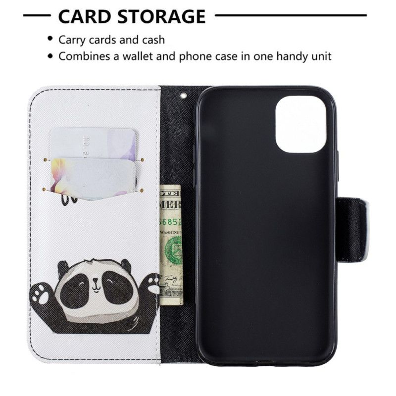 Leren Hoesje iPhone 11 Hallo Panda