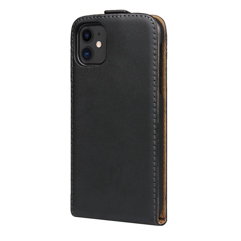 Leren Hoesje voor iPhone 11 Verticale Klep Van Echt Leer