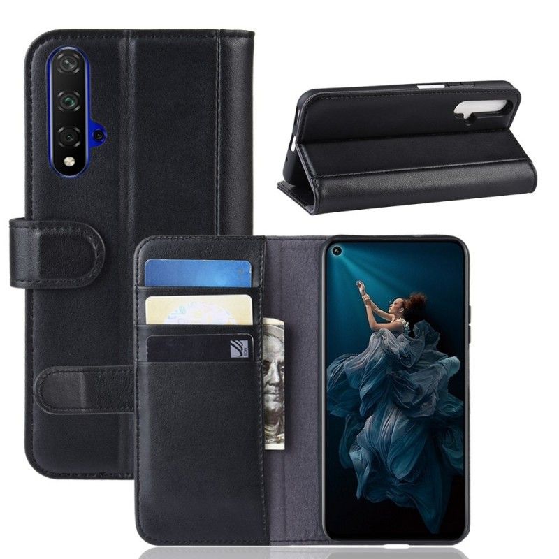 Bescherming Hoesje Honor 20 Bruin Zwart Splitleer