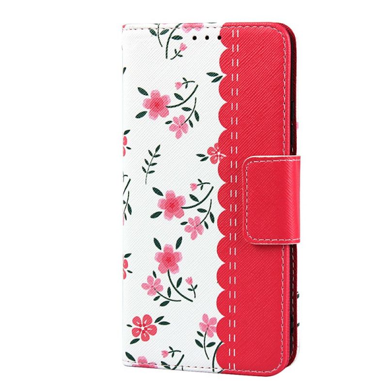 Flip Case Leren Honor 20 Groen Magenta String Roosjes