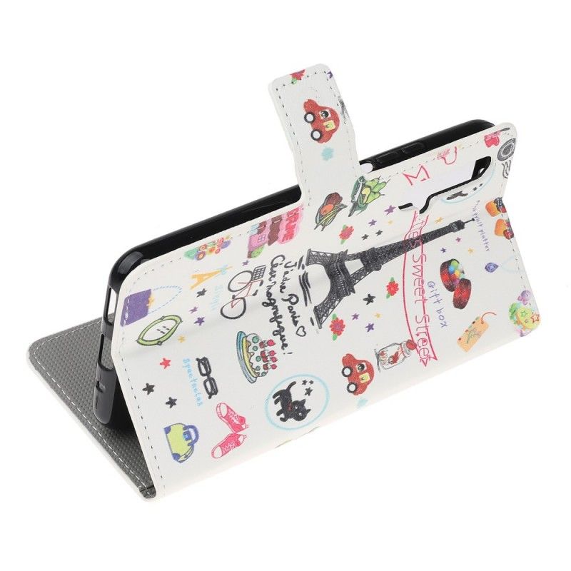 Flip Case Leren Honor 20 Ik Hou Van Parijs