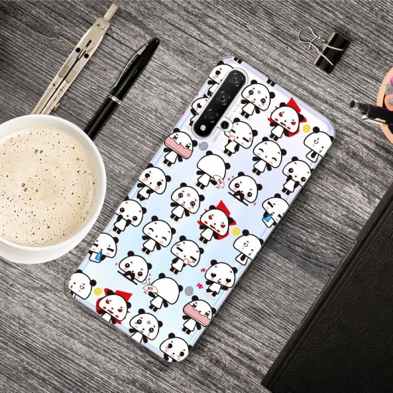 Hoesje Honor 20 Telefoonhoesje Transparante Grappige Panda'S