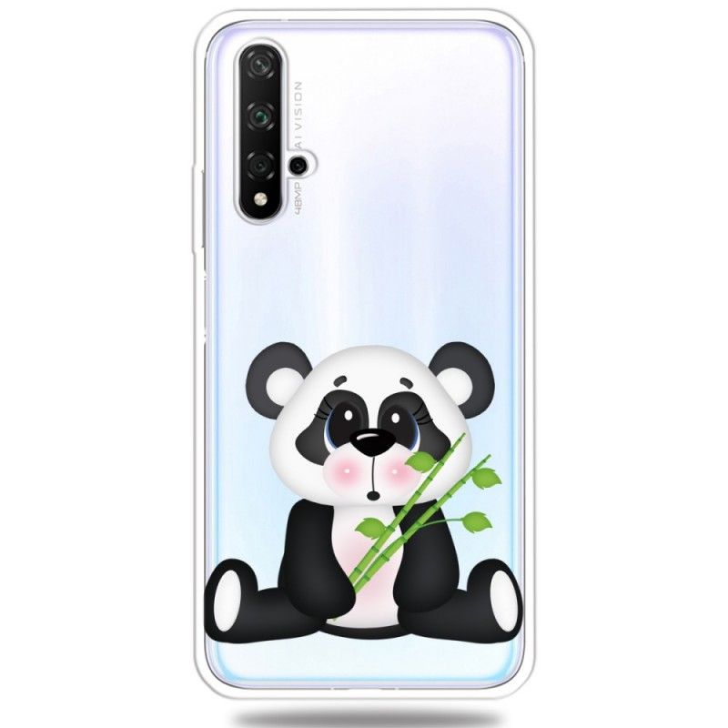 Hoesje Honor 20 Transparante Droevige Panda