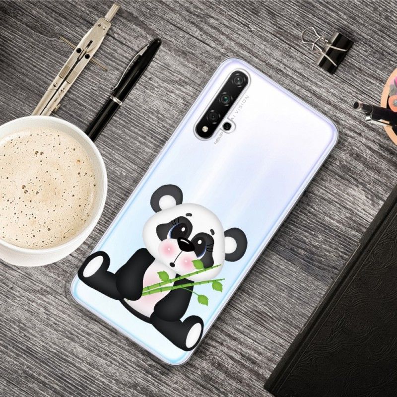 Hoesje Honor 20 Transparante Droevige Panda