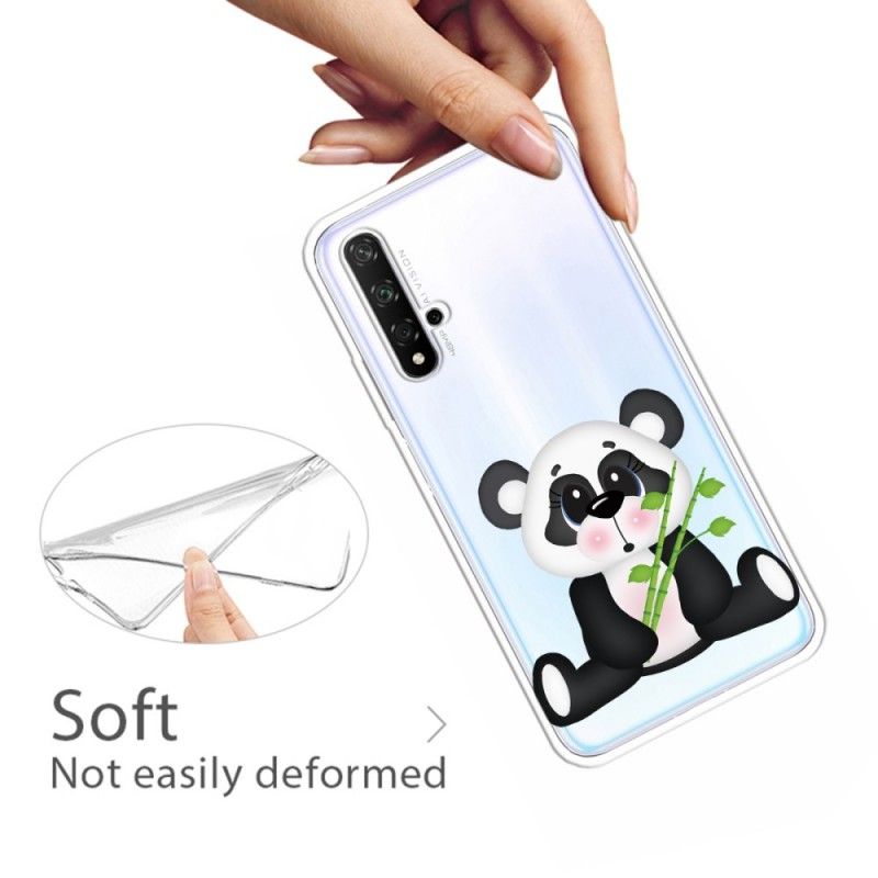 Hoesje Honor 20 Transparante Droevige Panda