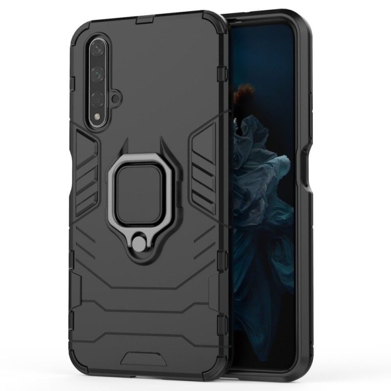 Hoesje voor Honor 20 Rood Zwart Resistente Ring