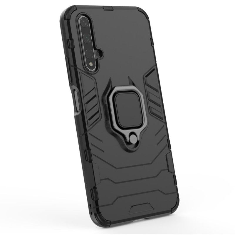 Hoesje voor Honor 20 Rood Zwart Resistente Ring