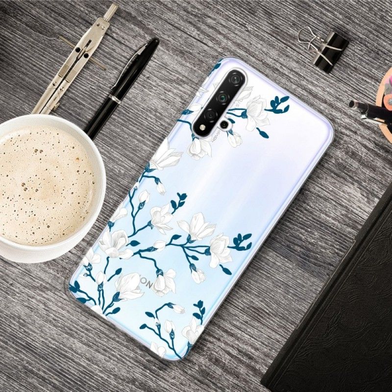Hoesje voor Honor 20 Witte Bloemen