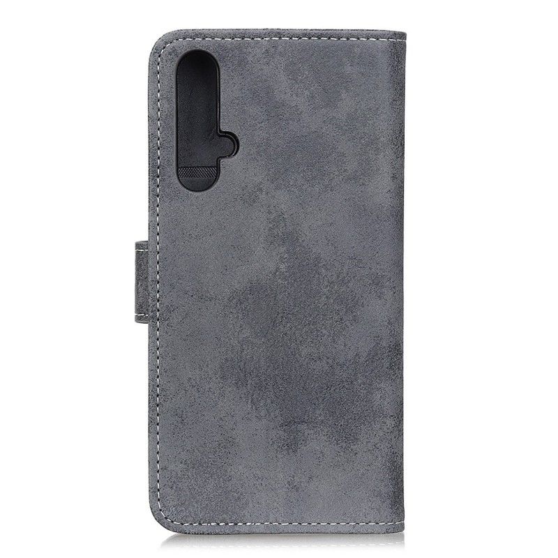 Leren Hoesje Honor 20 Magenta Vintage Leereffect