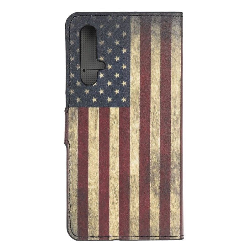 Leren Hoesje Honor 20 Telefoonhoesje Amerikaanse Vlag