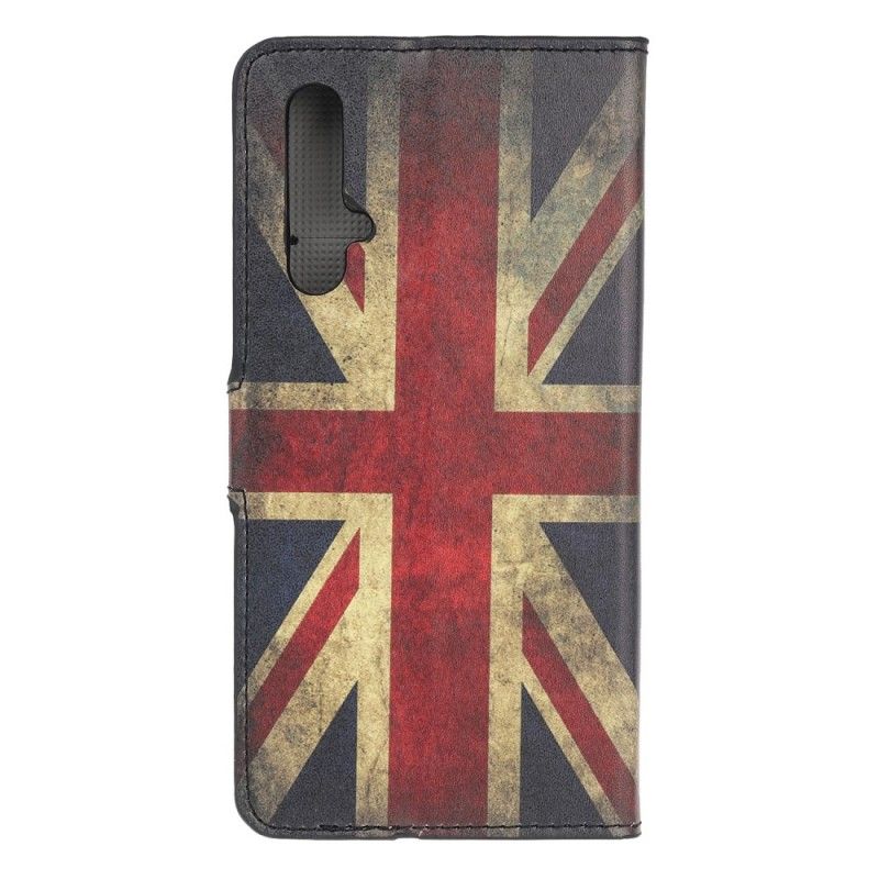 Leren Hoesje voor Honor 20 Engelse Vlag