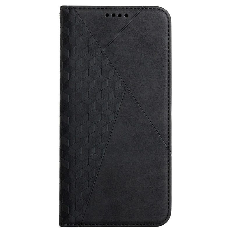 Bescherming Hoesje voor Samsung Galaxy S22 Ultra 5G Folio-hoesje Geo Leereffect