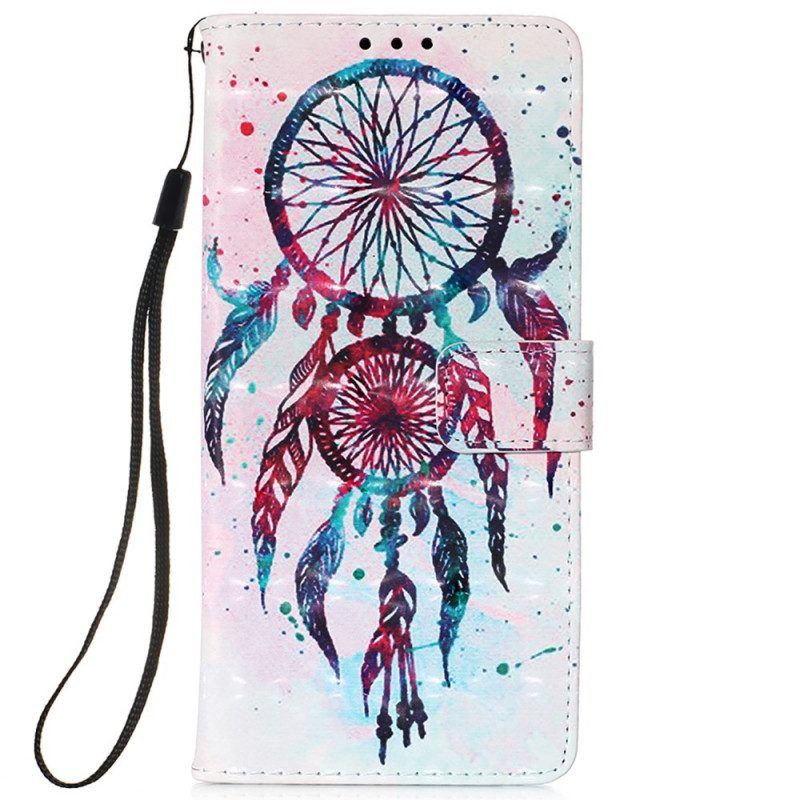 Folio-hoesje voor Samsung Galaxy S22 Ultra 5G Aquarel Dromenvanger