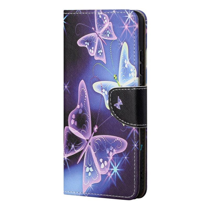 Folio-hoesje voor Samsung Galaxy S22 Ultra 5G Soevereine Vlinders