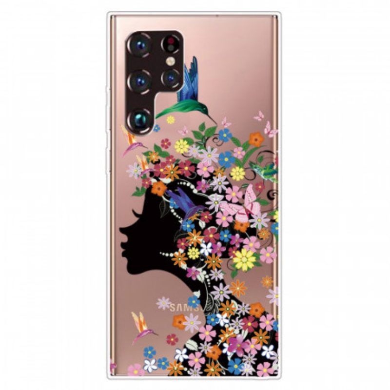 Hoesje voor Samsung Galaxy S22 Ultra 5G Mooi Bloemhoofd