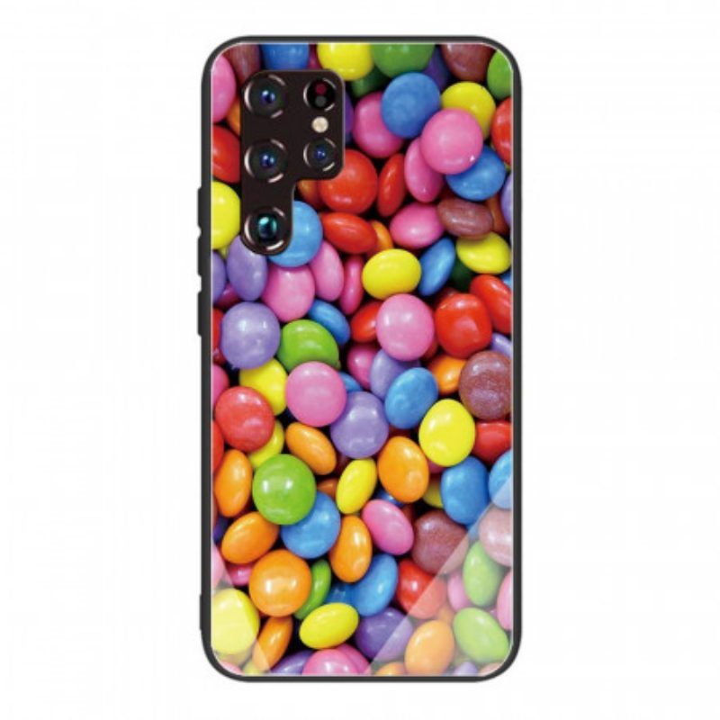 Hoesje voor Samsung Galaxy S22 Ultra 5G Snoep Van Gehard Glas