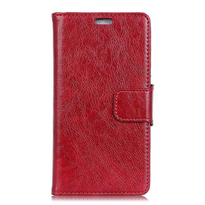 Bescherming Hoesje Honor 10 Lite Rood Zwart Glanzend Leereffect