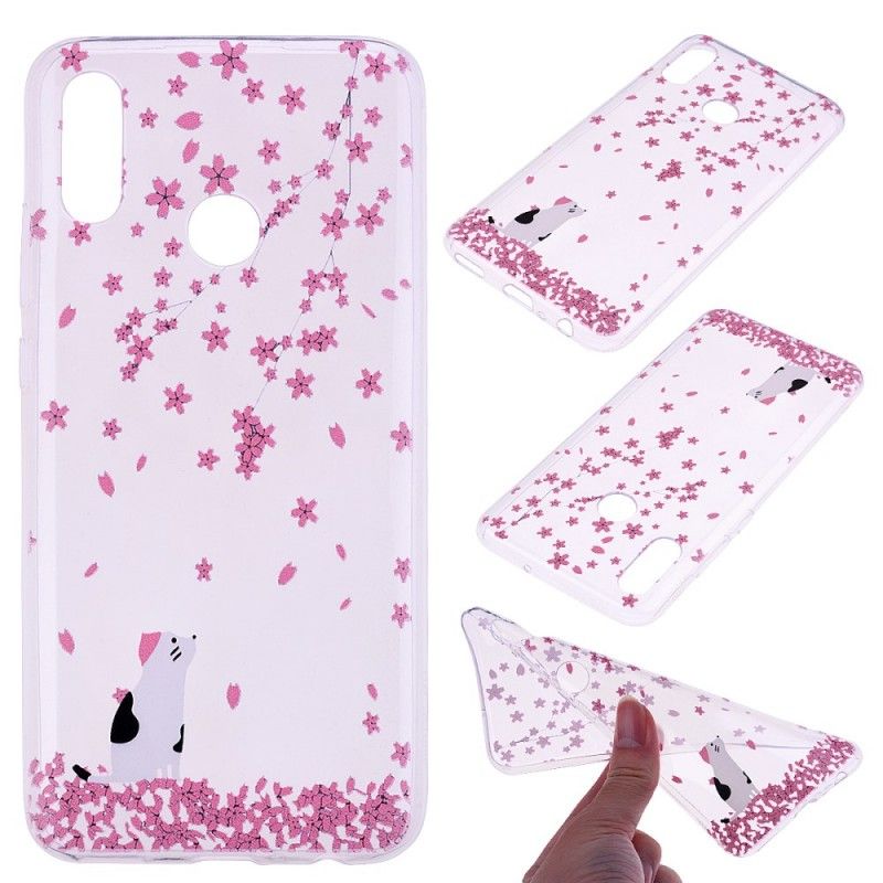 Hoesje Honor 10 Lite Bloemblaadjes En Cat