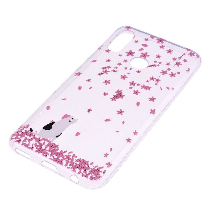Hoesje Honor 10 Lite Bloemblaadjes En Cat