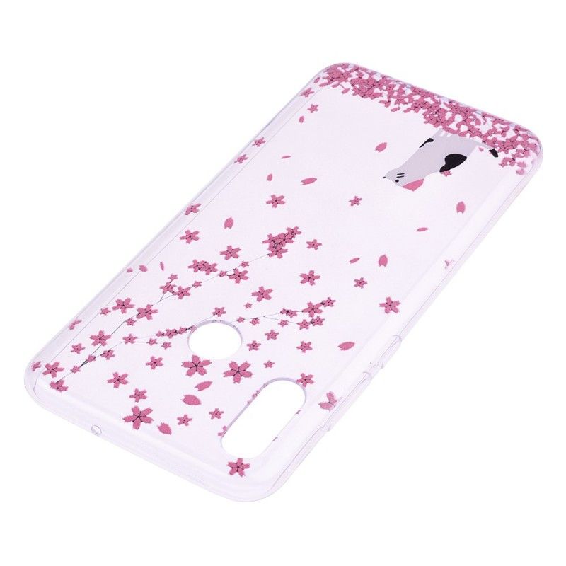 Hoesje Honor 10 Lite Bloemblaadjes En Cat