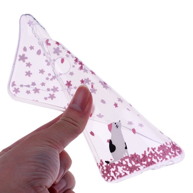 Hoesje Honor 10 Lite Bloemblaadjes En Cat