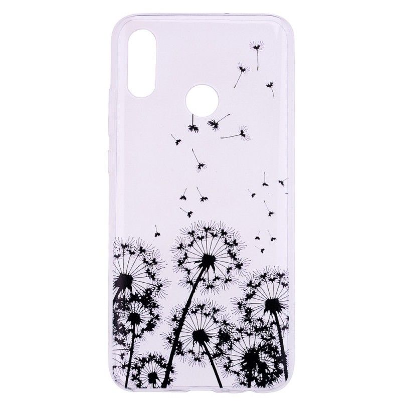 Hoesje voor Honor 10 Lite Zwarte Paardebloemen