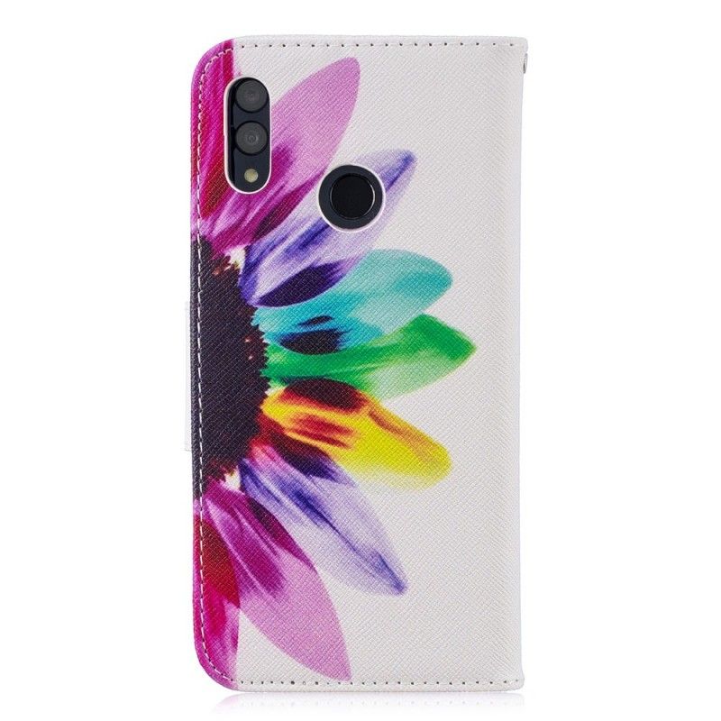 Leren Hoesje Honor 10 Lite Aquarelbloem