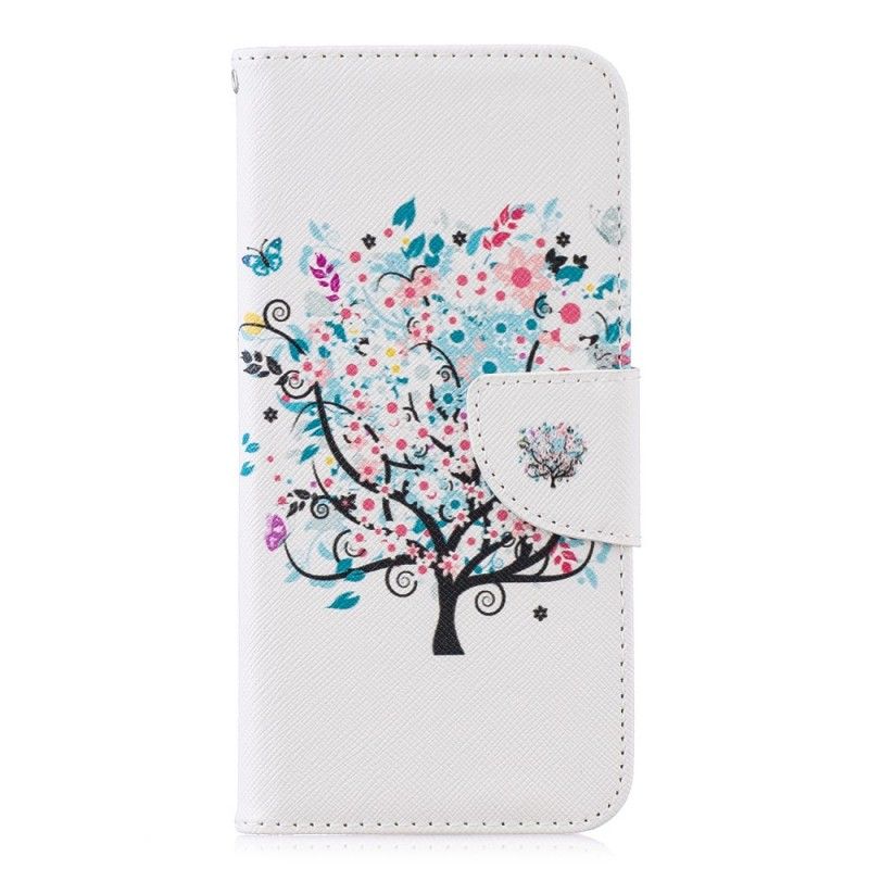 Leren Hoesje Honor 10 Lite Bloemrijke Boom