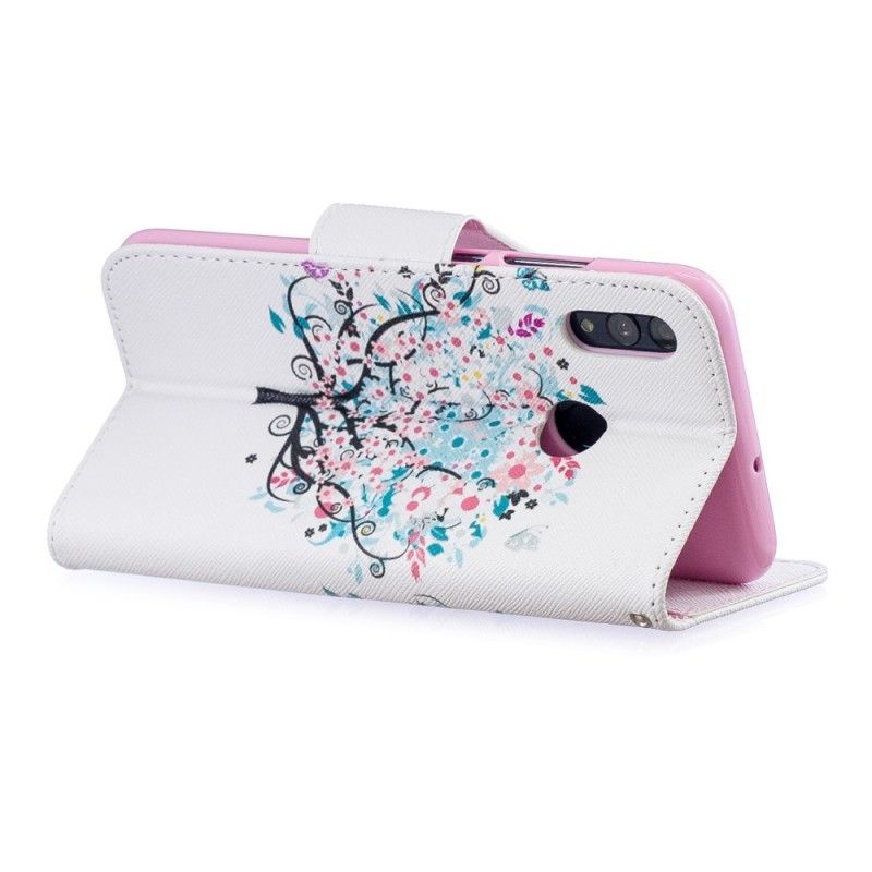 Leren Hoesje Honor 10 Lite Bloemrijke Boom