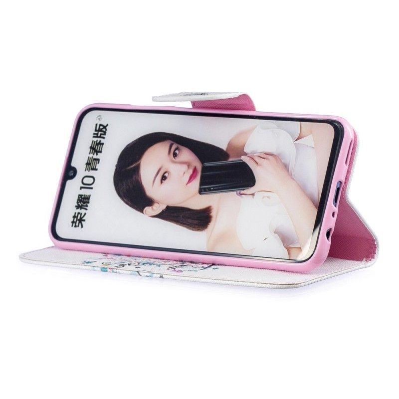 Leren Hoesje Honor 10 Lite Bloemrijke Boom
