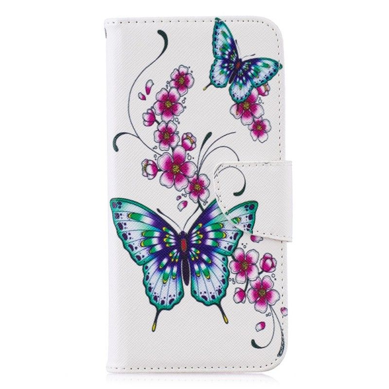 Leren Hoesje Honor 10 Lite Prachtige Vlinders